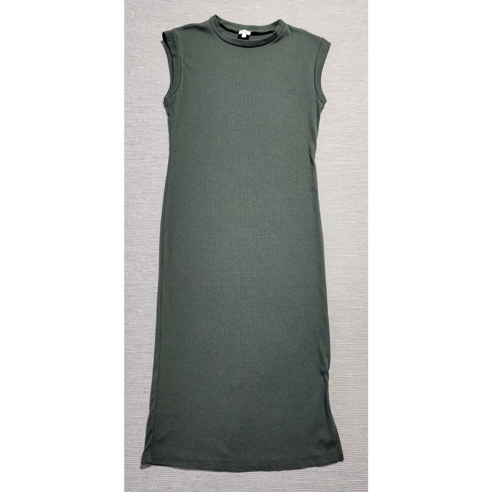 Blue Rain‎ Francesca’s Ribbed Midi Dress Sleeveless Stretch Green Size L